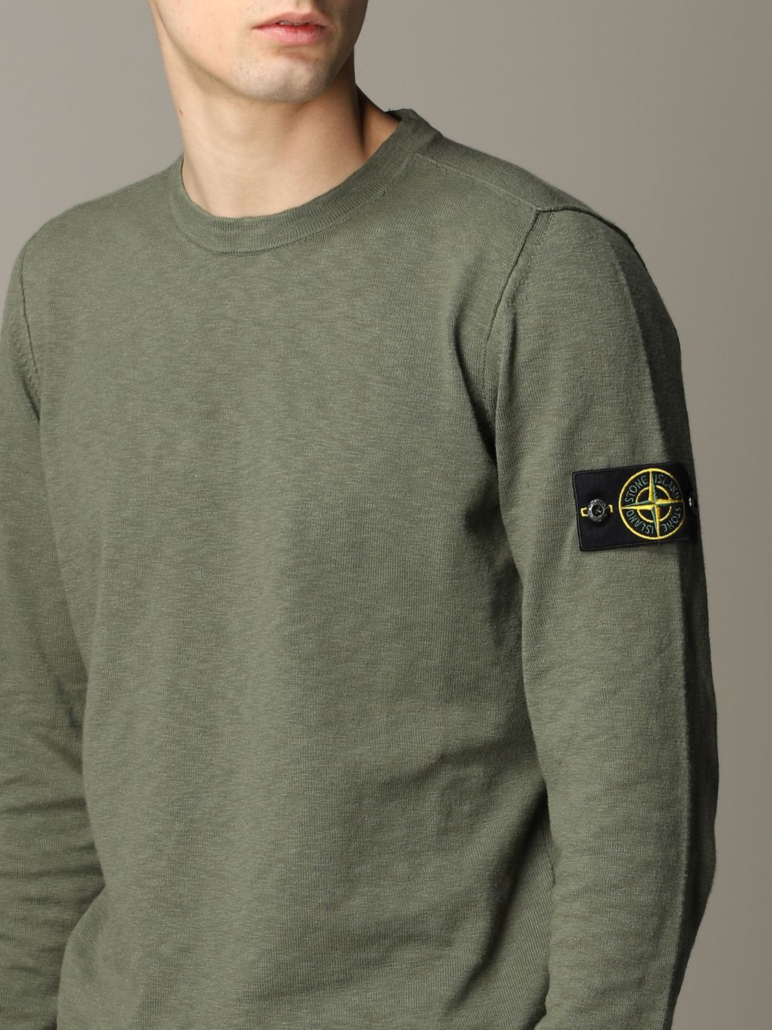 STONE ISLAND: crewneck sweater with logo | Sweater Stone Island Men ...