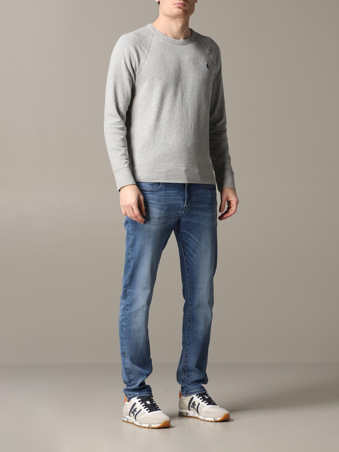 POLO RALPH LAUREN: Sudadera hombre - Gris | Sudadera Polo Ralph Lauren  710644952 GIGLIO.COM