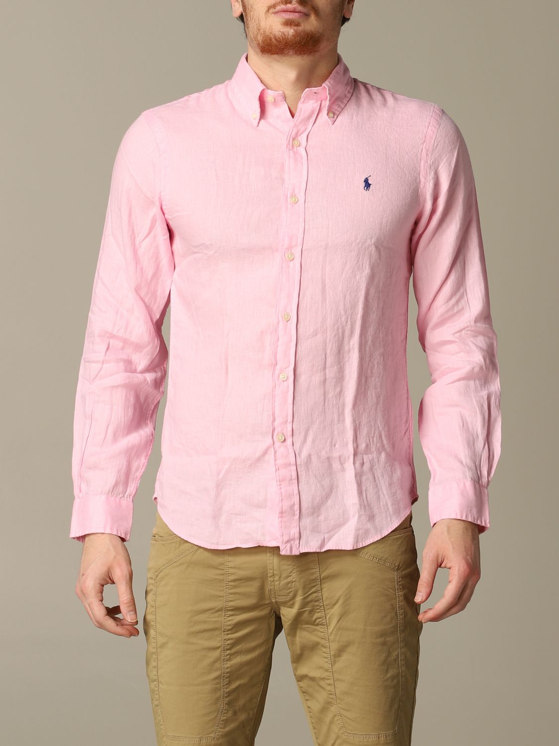 Polo Ralph Lauren linen shirt with button-down collar | Shirt Polo ...