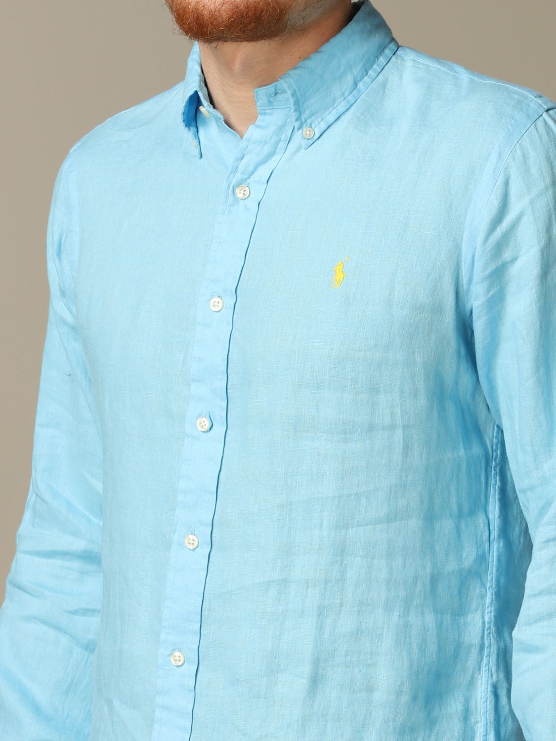 sky blue ralph lauren shirt