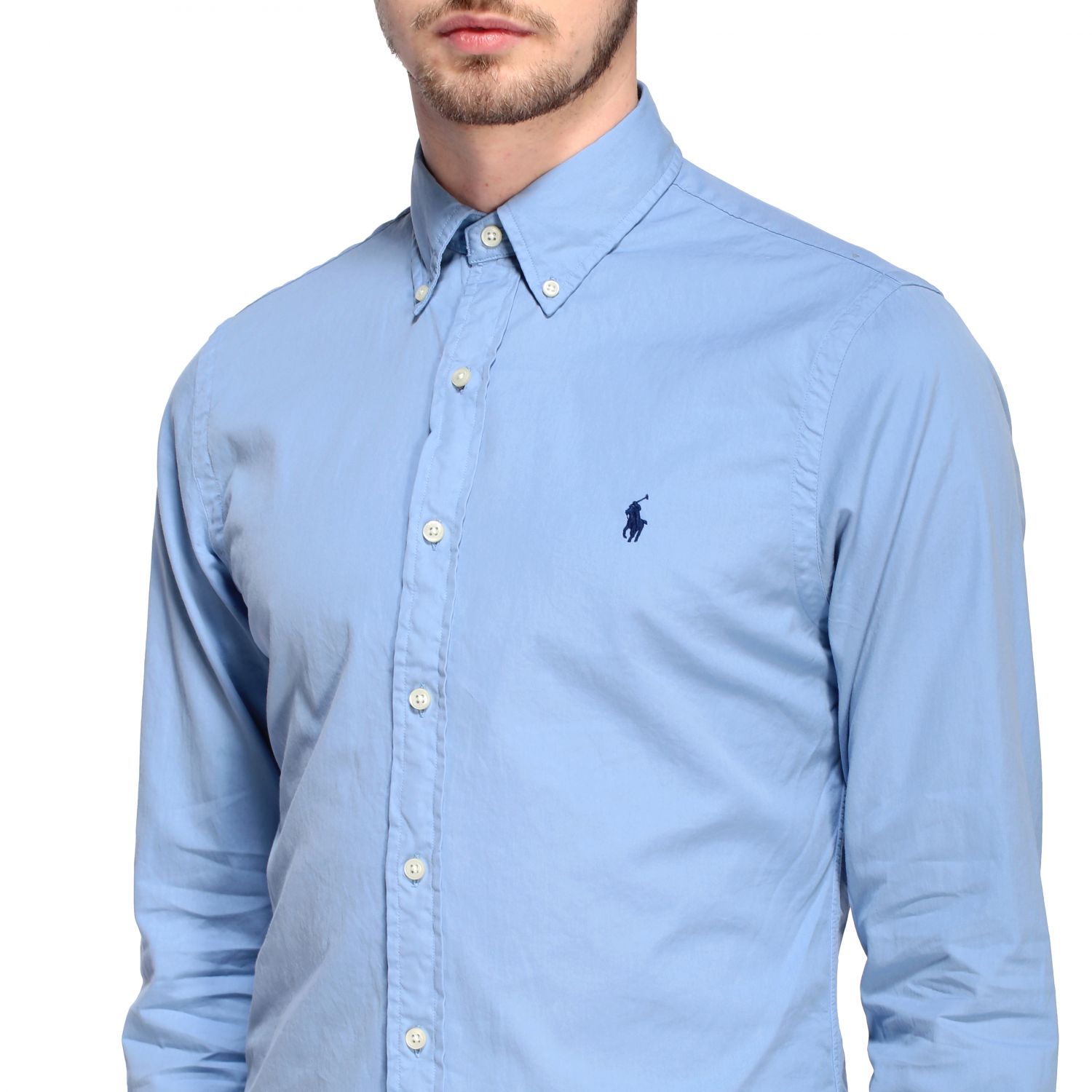 sky blue ralph lauren shirt