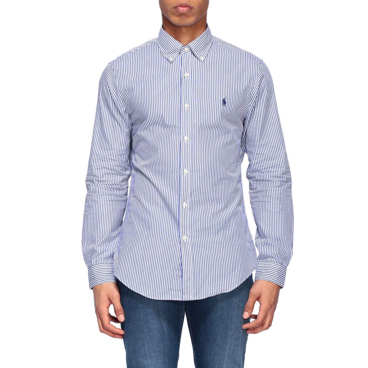 POLO RALPH LAUREN: Popeline Hemd mit Button-Down-Kragen | Hemd Polo ...