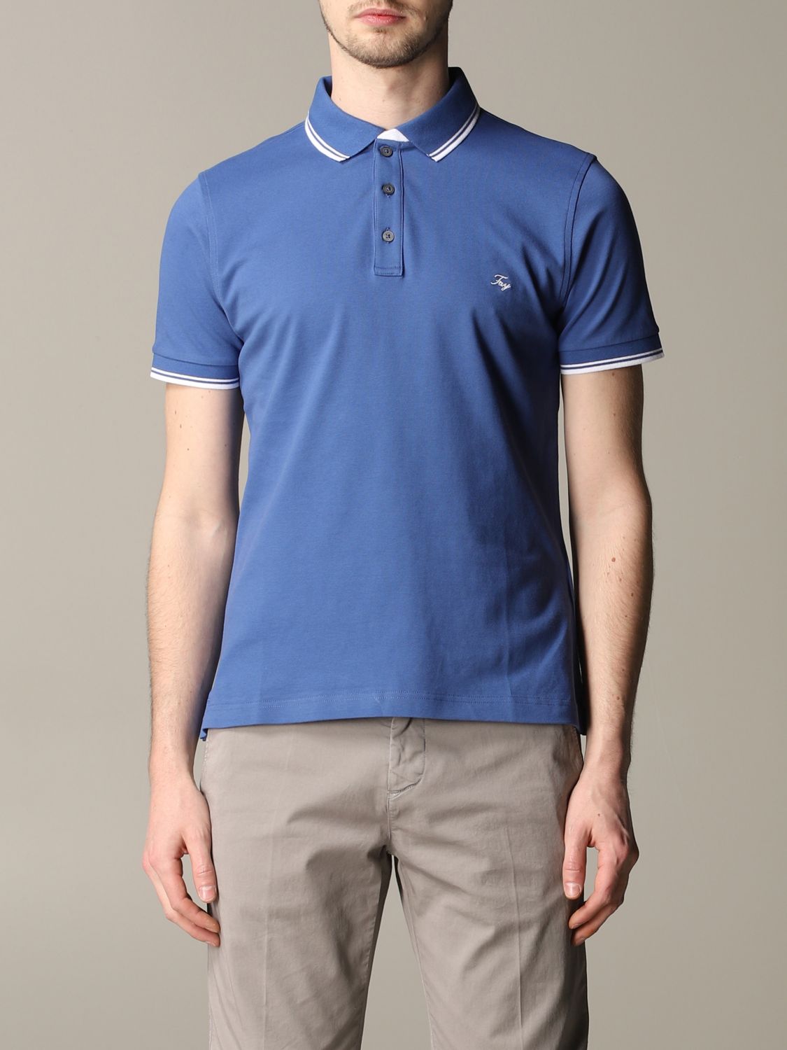 FAY: t-shirt for man - Royal Blue | Fay t-shirt NPMB240140S ITO online ...