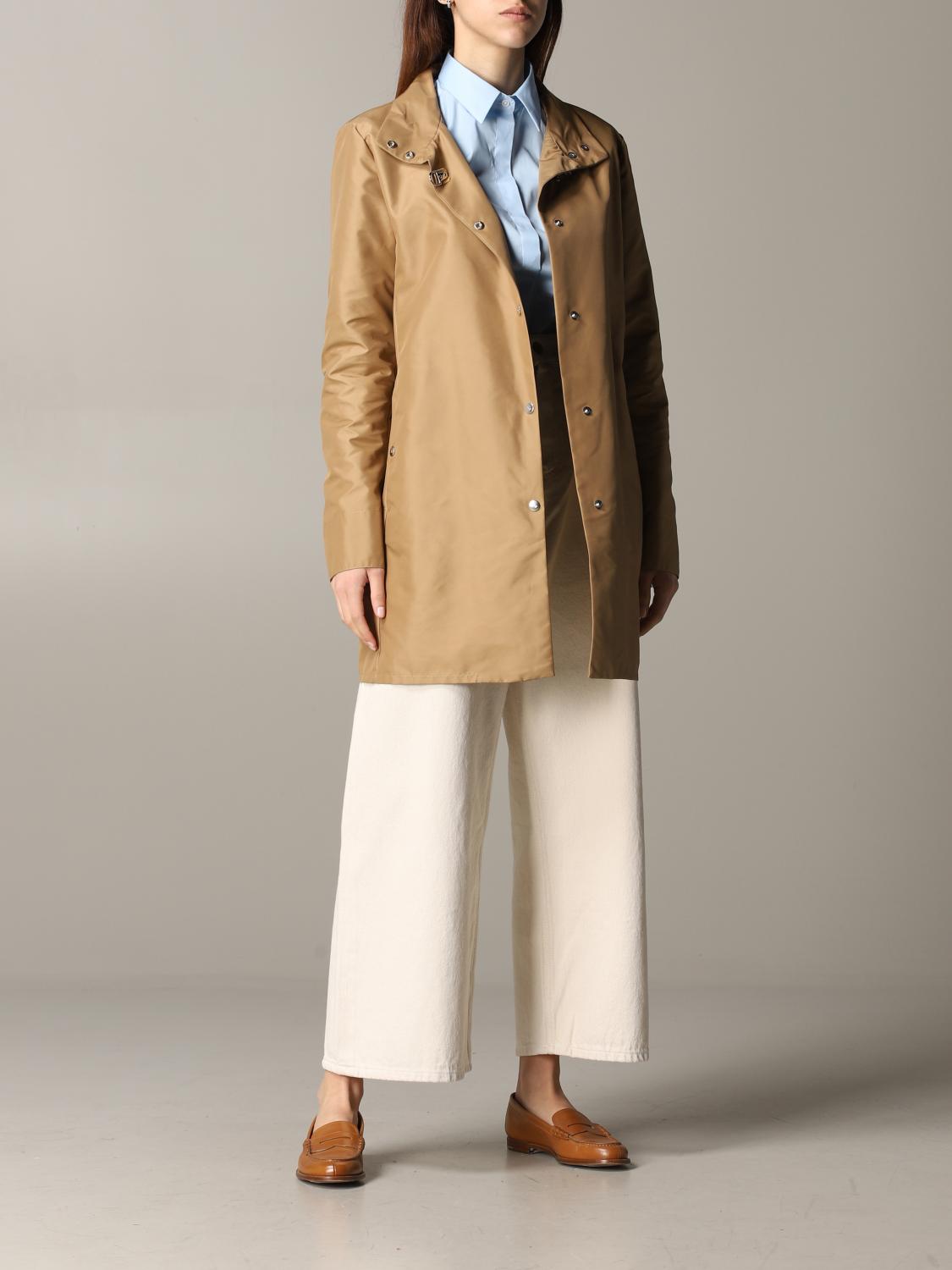 Fay Outlet Virginia Caban Coat In Nylon With Frog Dove Grey Fay Coat Naw Axx Online On Giglio Com