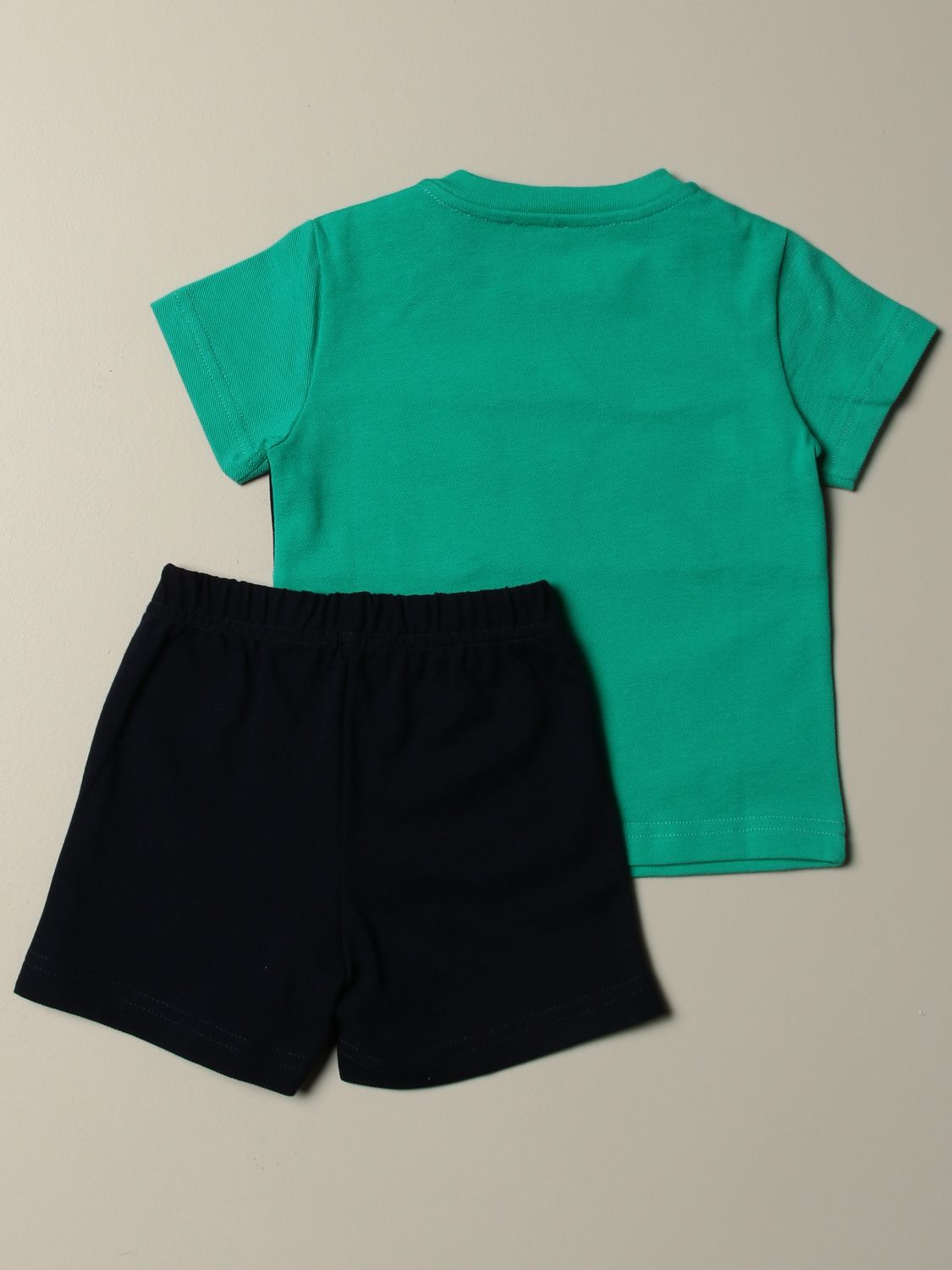 Il Gufo t-shirt + bermuda shorts set with contrasts