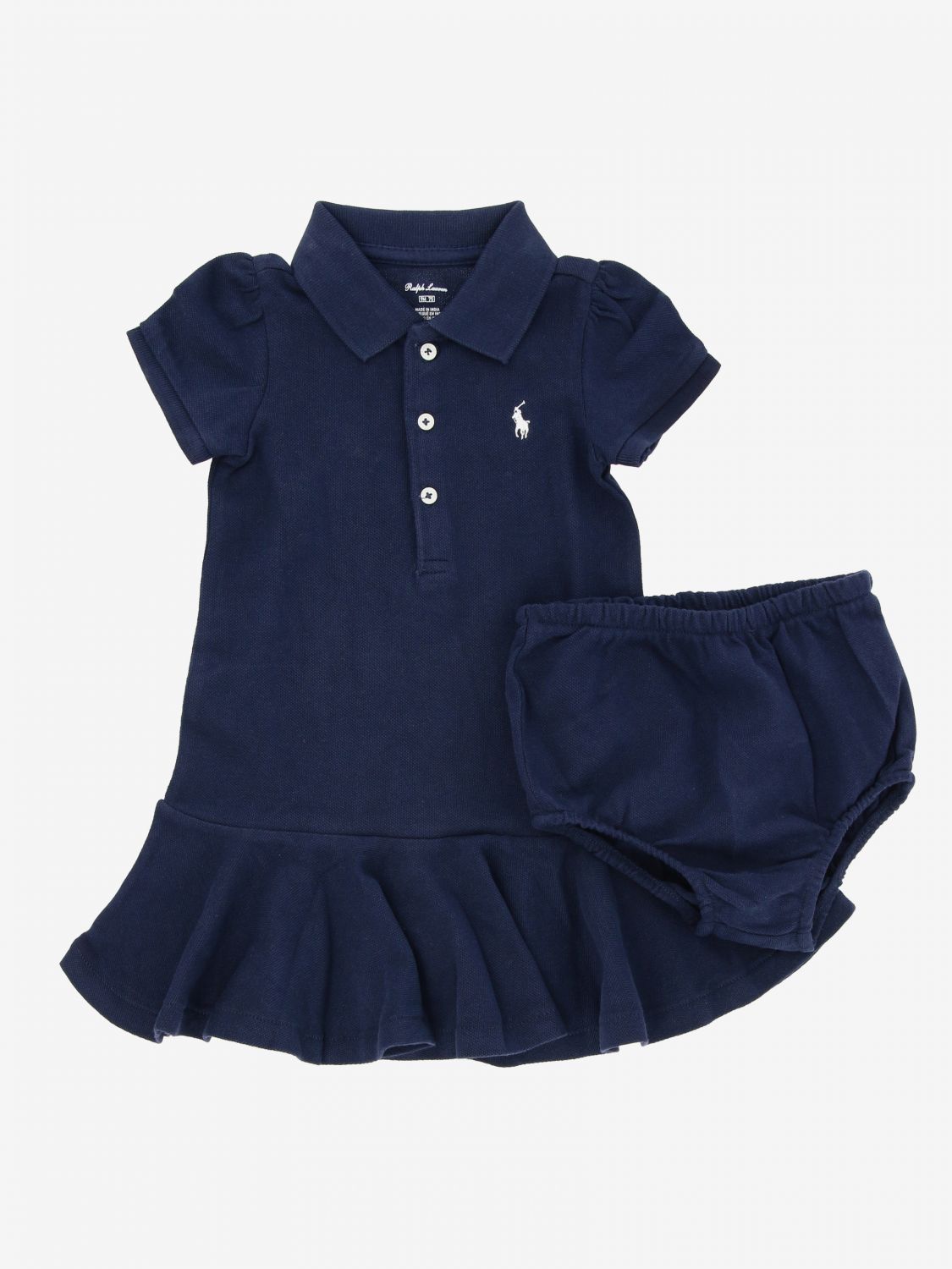 Polo Ralph Lauren Infant Outlet: dress for girl - Blue | Polo Ralph Lauren  Infant dress 310698754 online on 