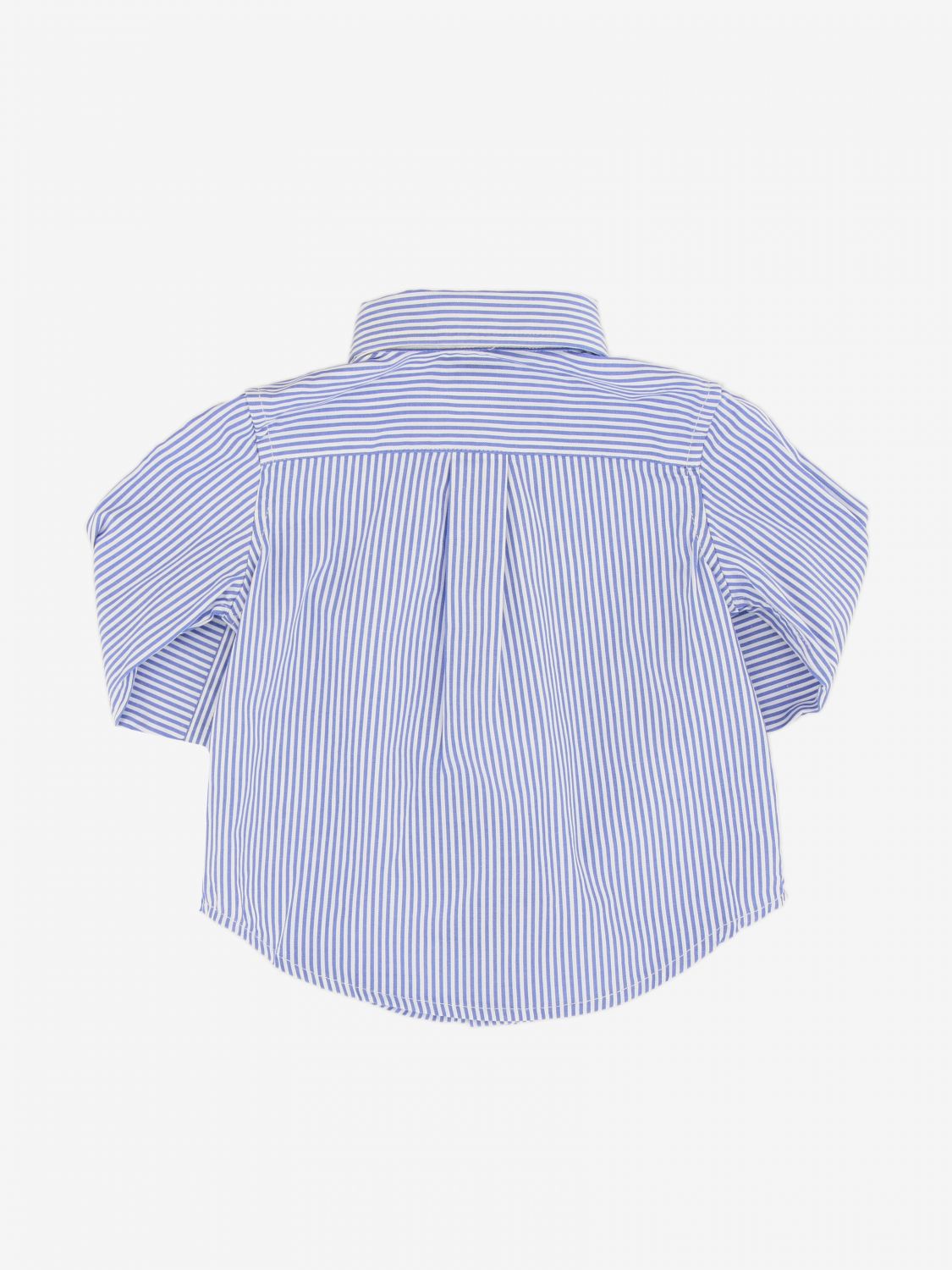 infant blue shirt