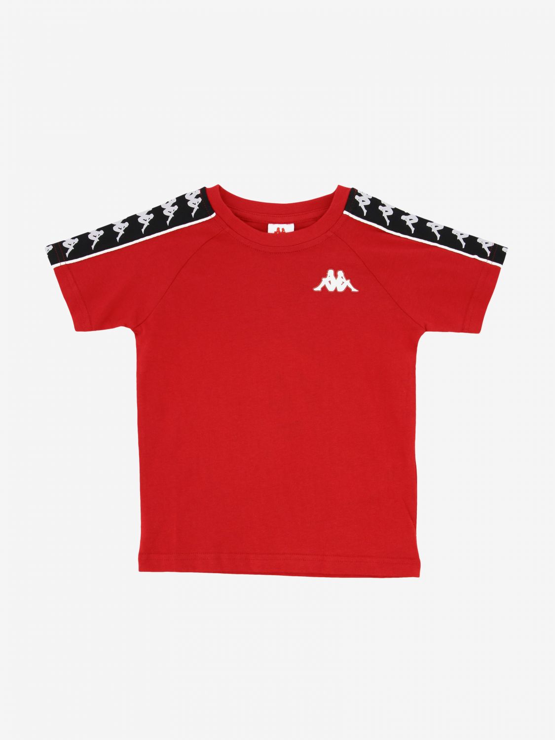 Kappa Outlet: T-shirt with and bands - Red | Kappa t-shirt 303UV10 online on GIGLIO.COM