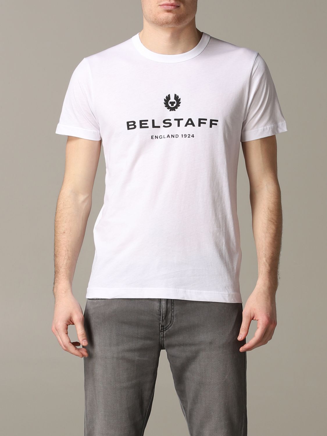 Belstaff Outlet: for man White Belstaff t-shirt 71140277 J61N0103 online on GIGLIO.COM