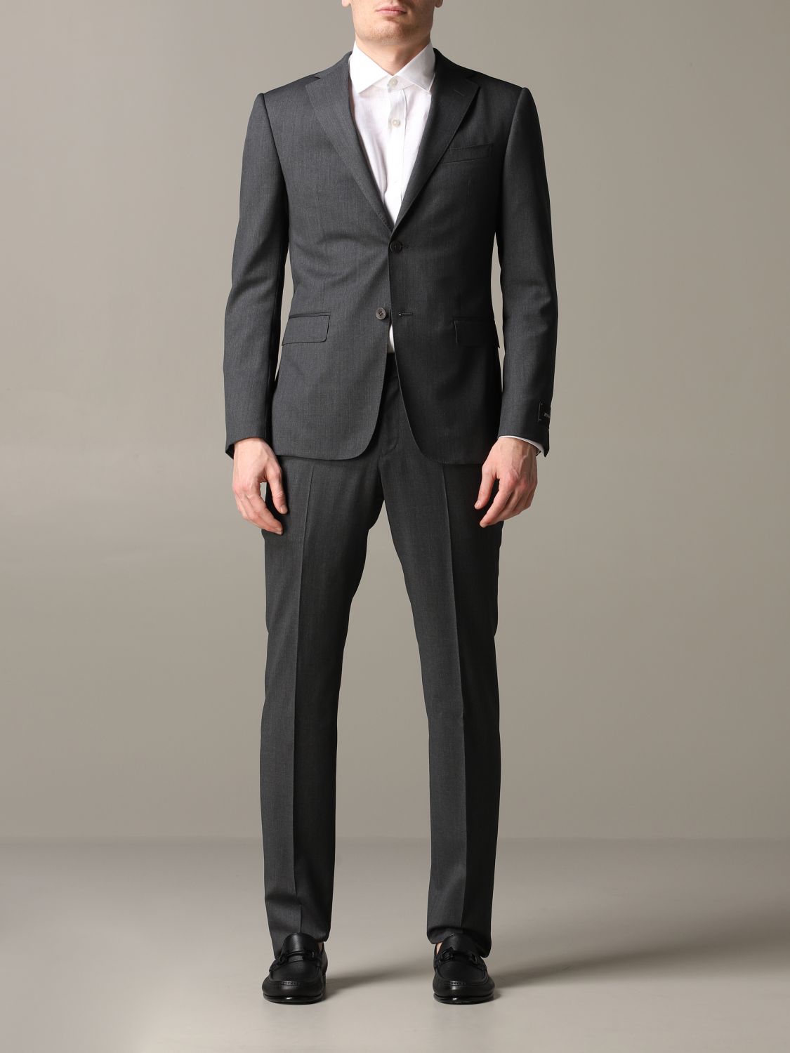 zegna charcoal suit