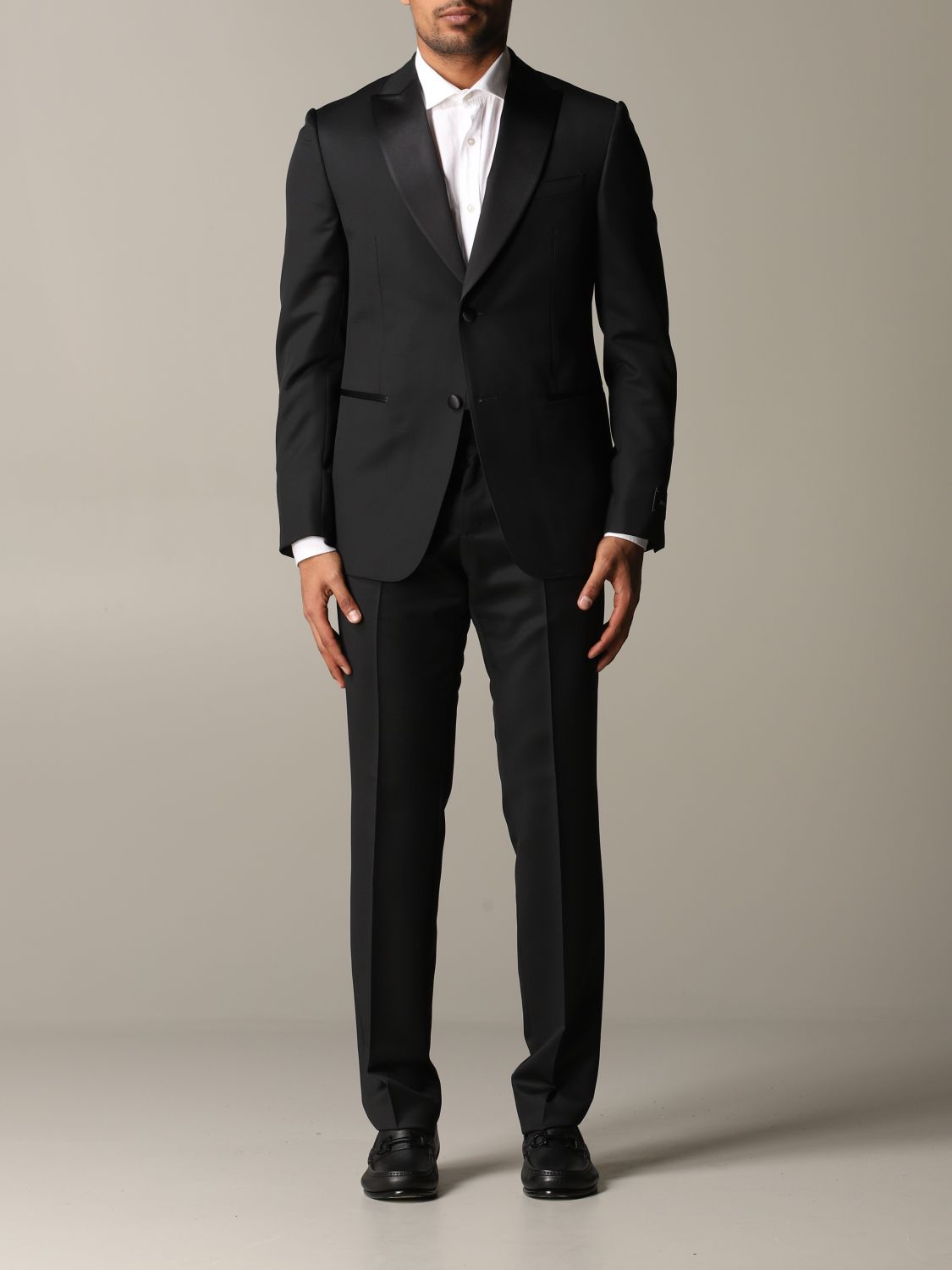 Z Zegna Outlet: drop 7 tuxedo suit in mohair wool - Black | Z Zegna ...