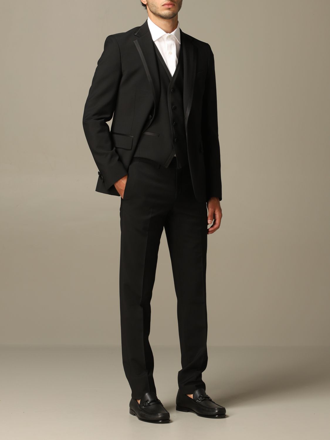 Brian Dales Outlet: Abito da smoking in lana con gilet - Nero | Abito Brian  Dales GA223G JK4296 GIGLIO.COM