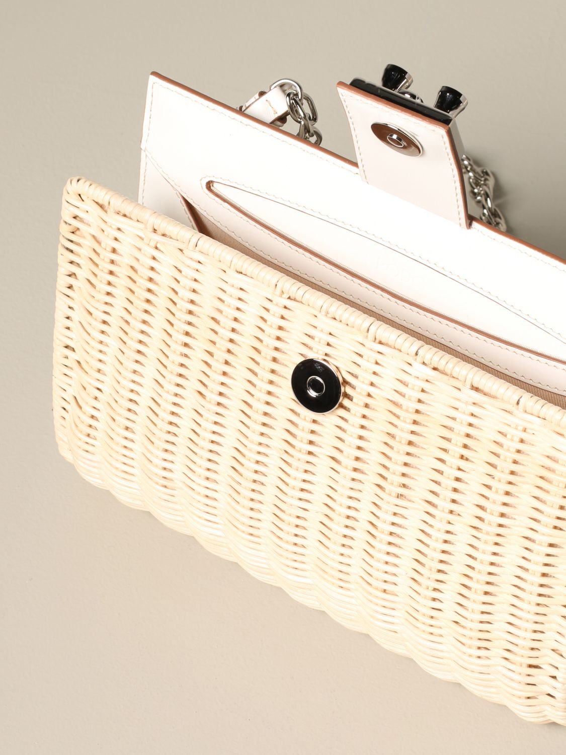 Rodo Outlet: Borsa in midollino e pelle - Beige | Borsa Mini Rodo B8490  820137 GIGLIO.COM
