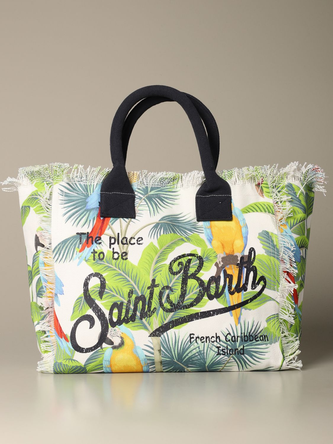 MC2 SAINT BARTH: Vanity shopping bag in canvas | Handbag Mc2 Saint ...