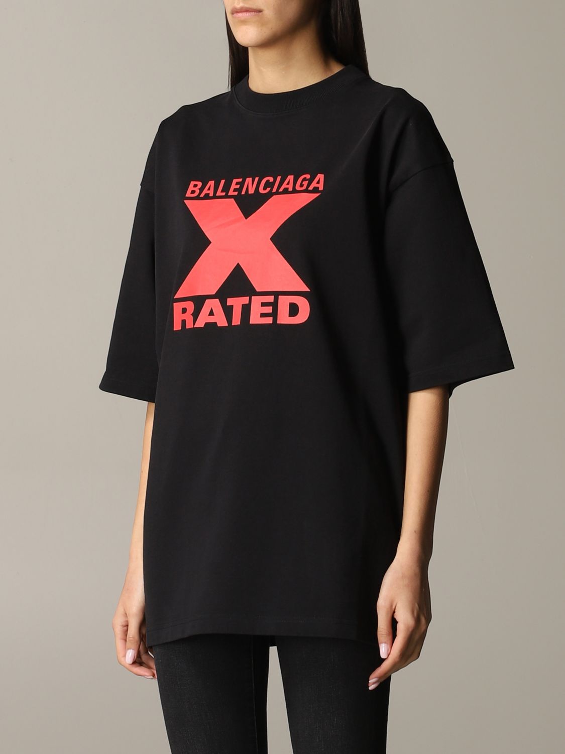 Balenciaga Outlet: T-shirt women | T-Shirt Balenciaga Women Black | T