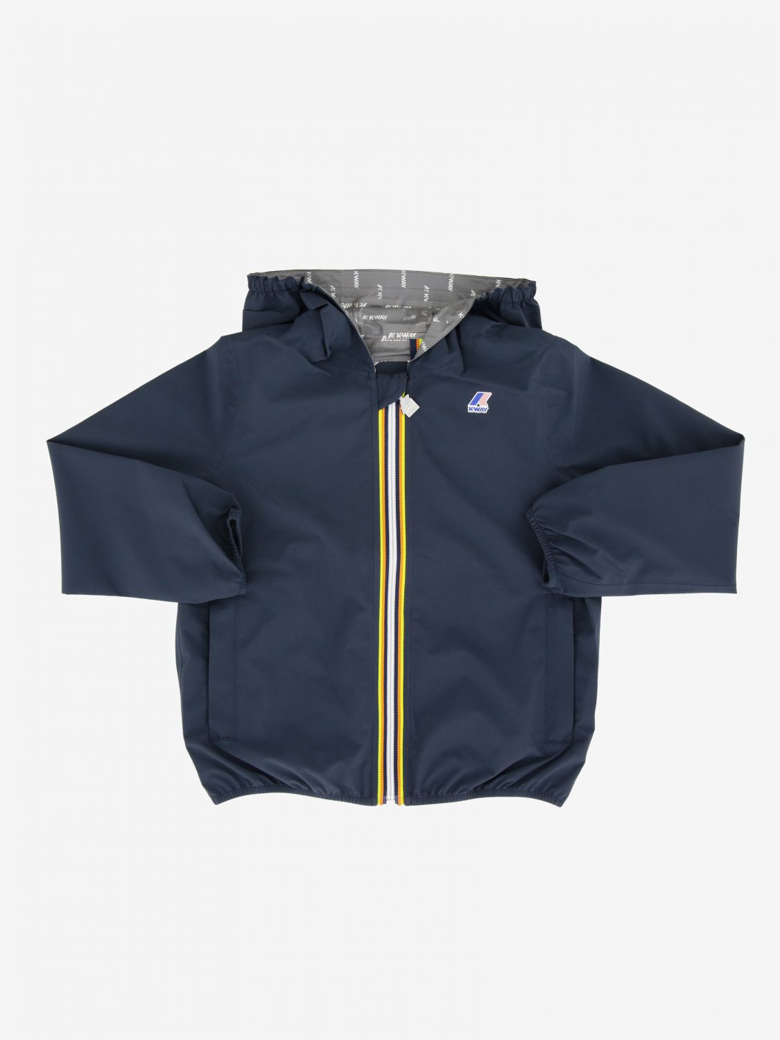 K-Way Outlet: Jourdain nylon sweatshirt with hood - Blue | K-Way jacket ...