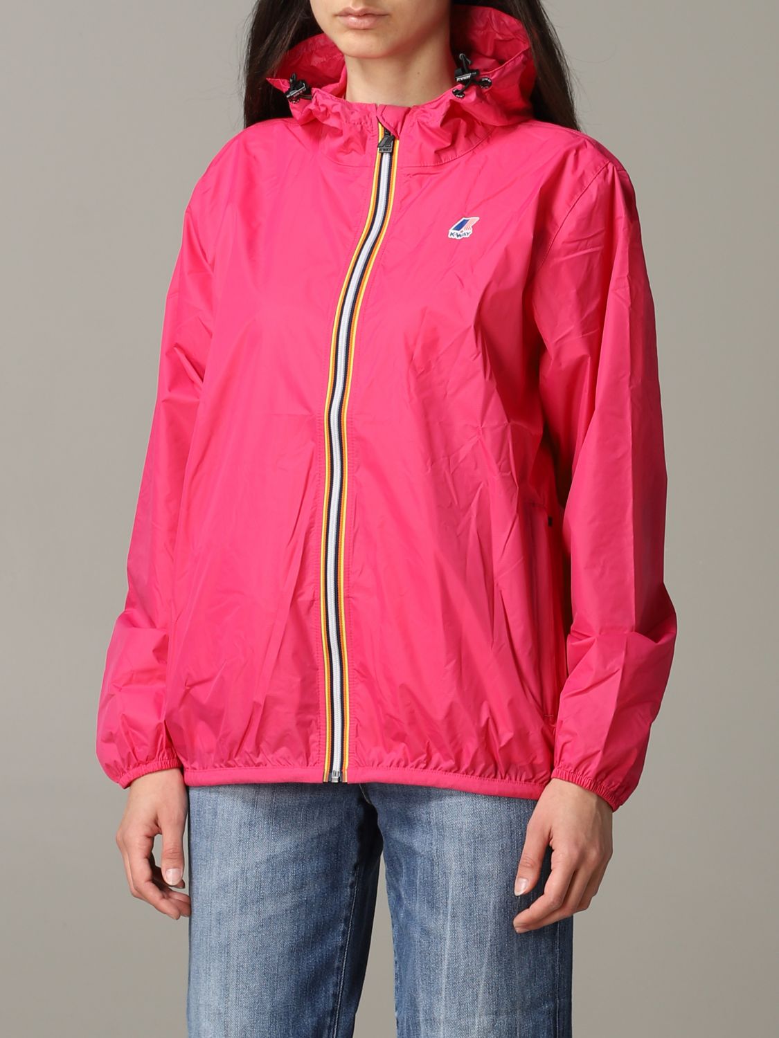 KWay Outlet jackets for women Fuchsia KWay jackets K005IF0