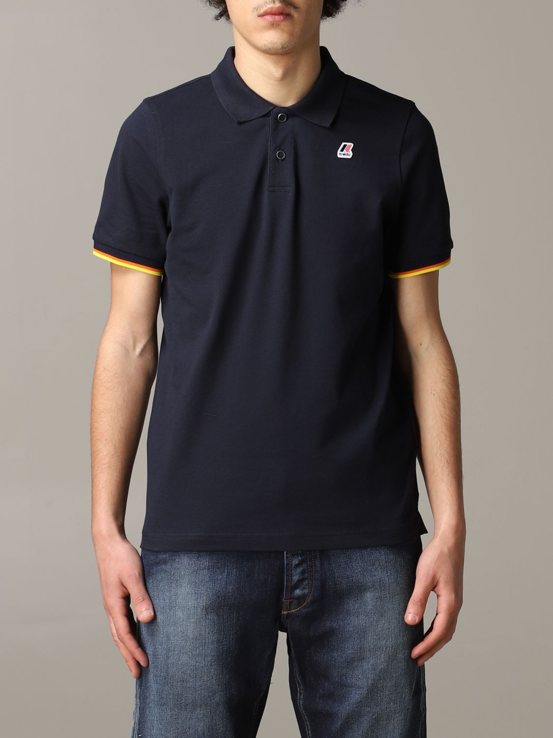 K-Way Outlet: polo shirt for man - Navy | K-Way polo shirt K008J50 ...