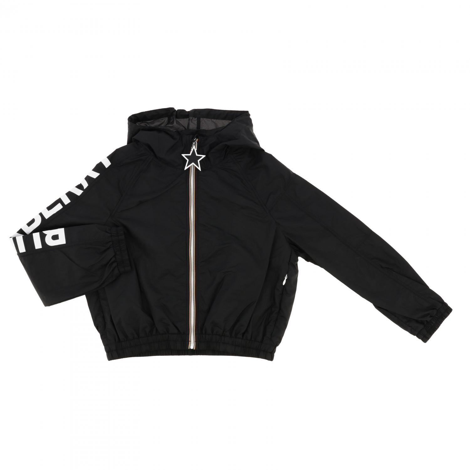 Burberry Outlet nylon jacket with logo Black Burberry jacket 8026330 online on