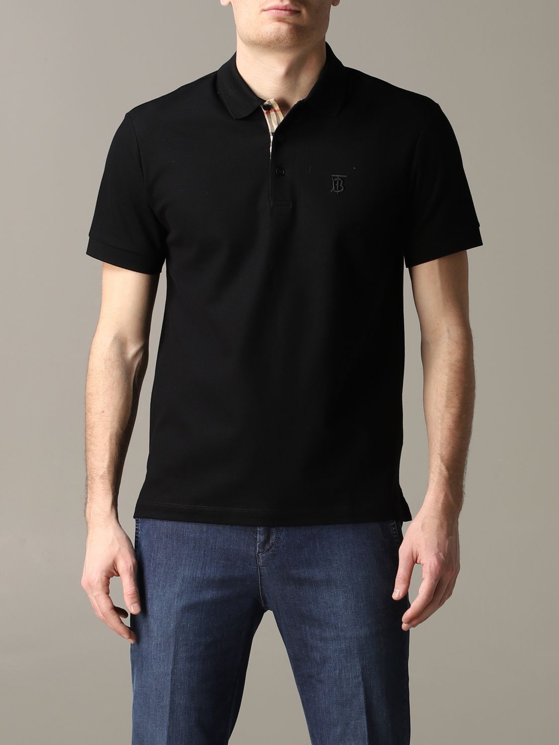 Burberryアウトレット：ポロシャツ メンズ - ブラック | GIGLIO.COMオンラインのBurberry ポロシャツ 8014003