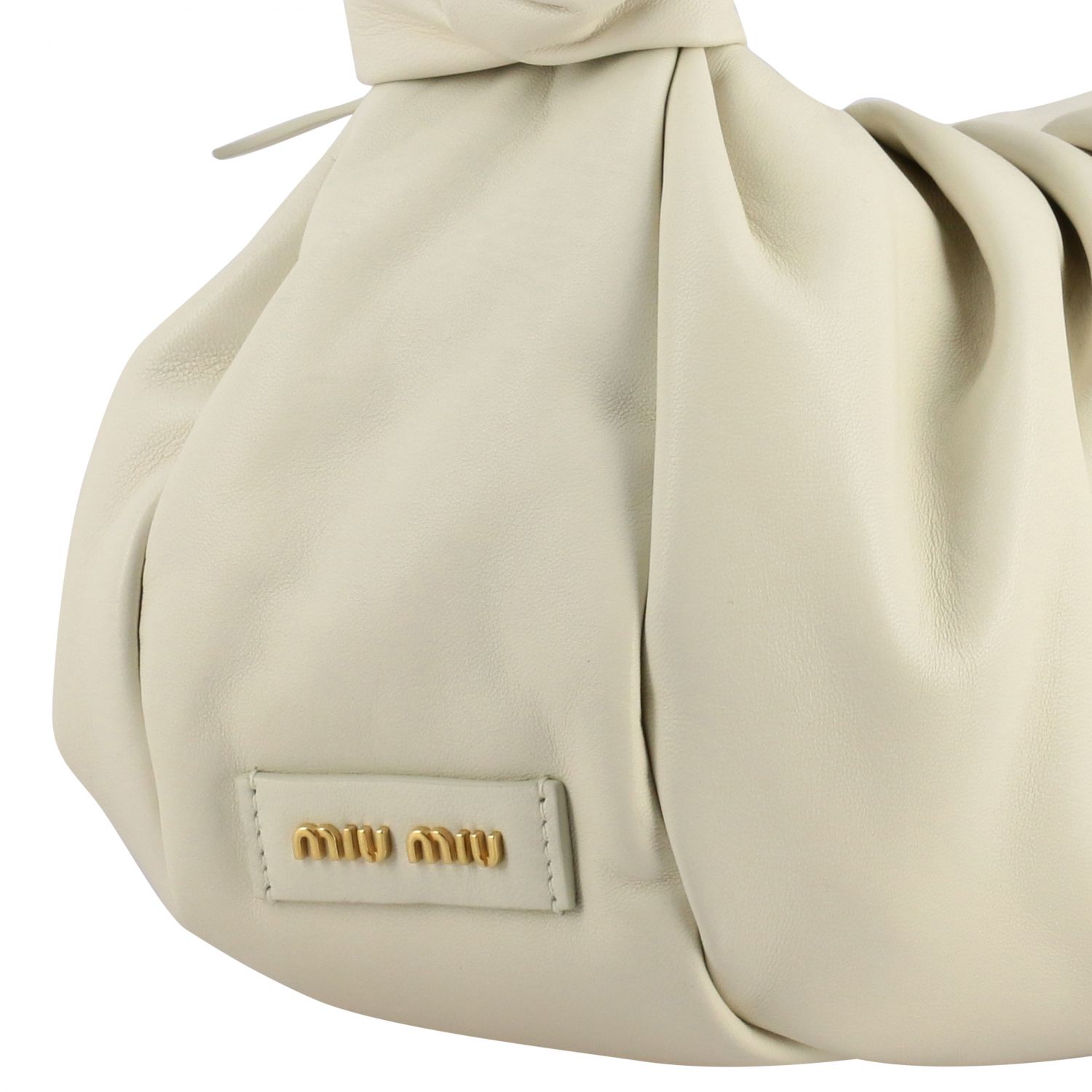 Miu Miu Bag In Matelasse Leather With Big Handle Shoulder Bag Miu Miu Women White Shoulder Bag Miu Miu 5bc064 Oom 2c90 Giglio En