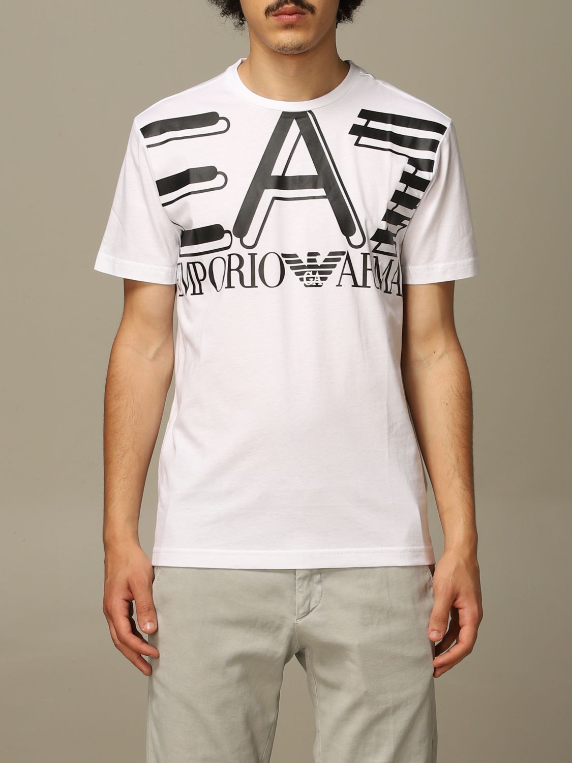 Ea7 Outlet: t-shirt for men - White | Ea7 t-shirt 3HPT09 PJ02Z online ...