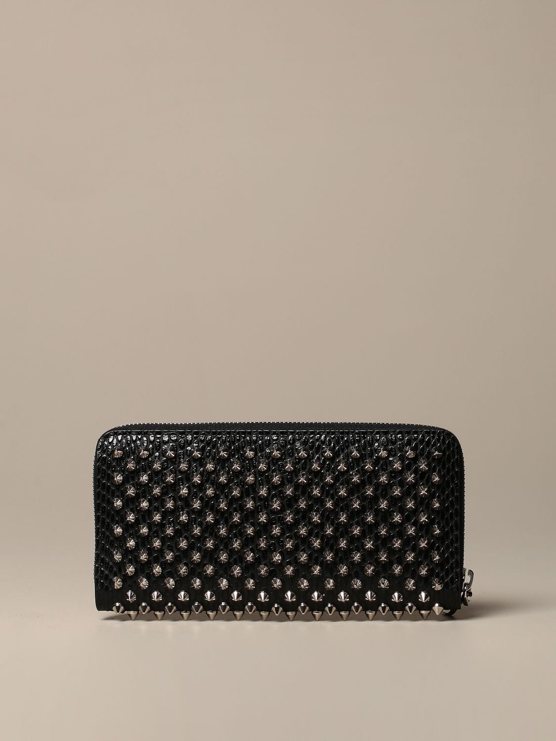 CHRISTIAN LOUBOUTIN: Panettone wallet with all over studs