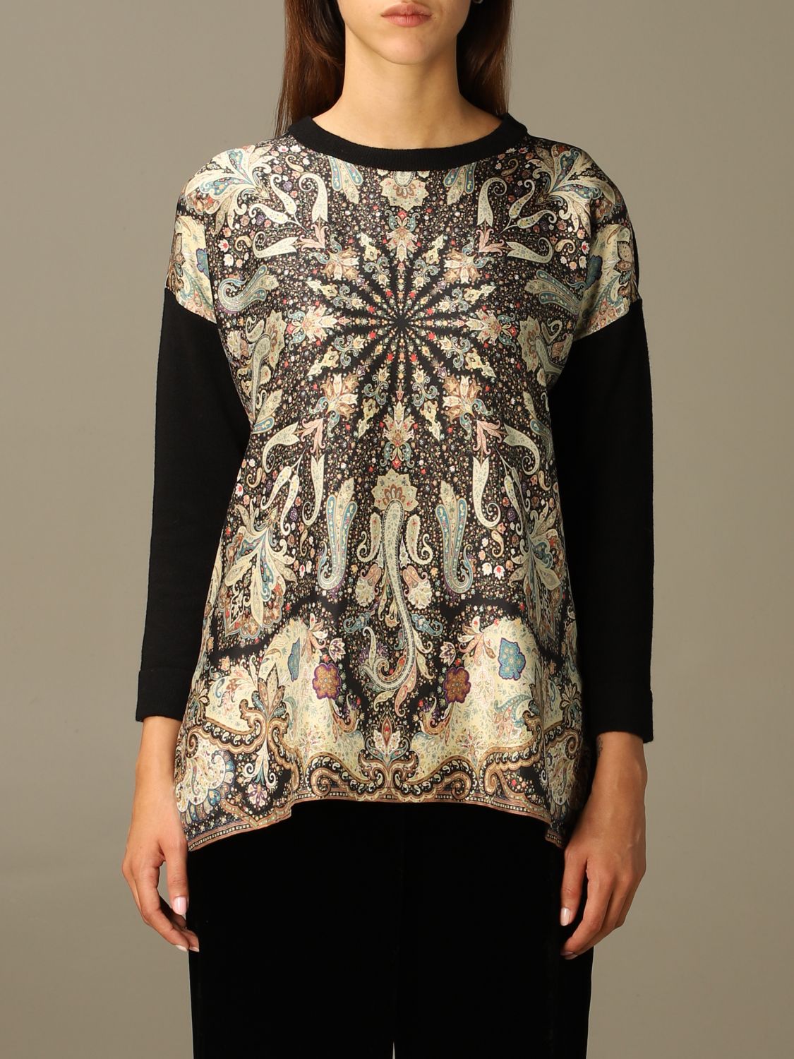 Etro Outlet: sweater in printed wool 