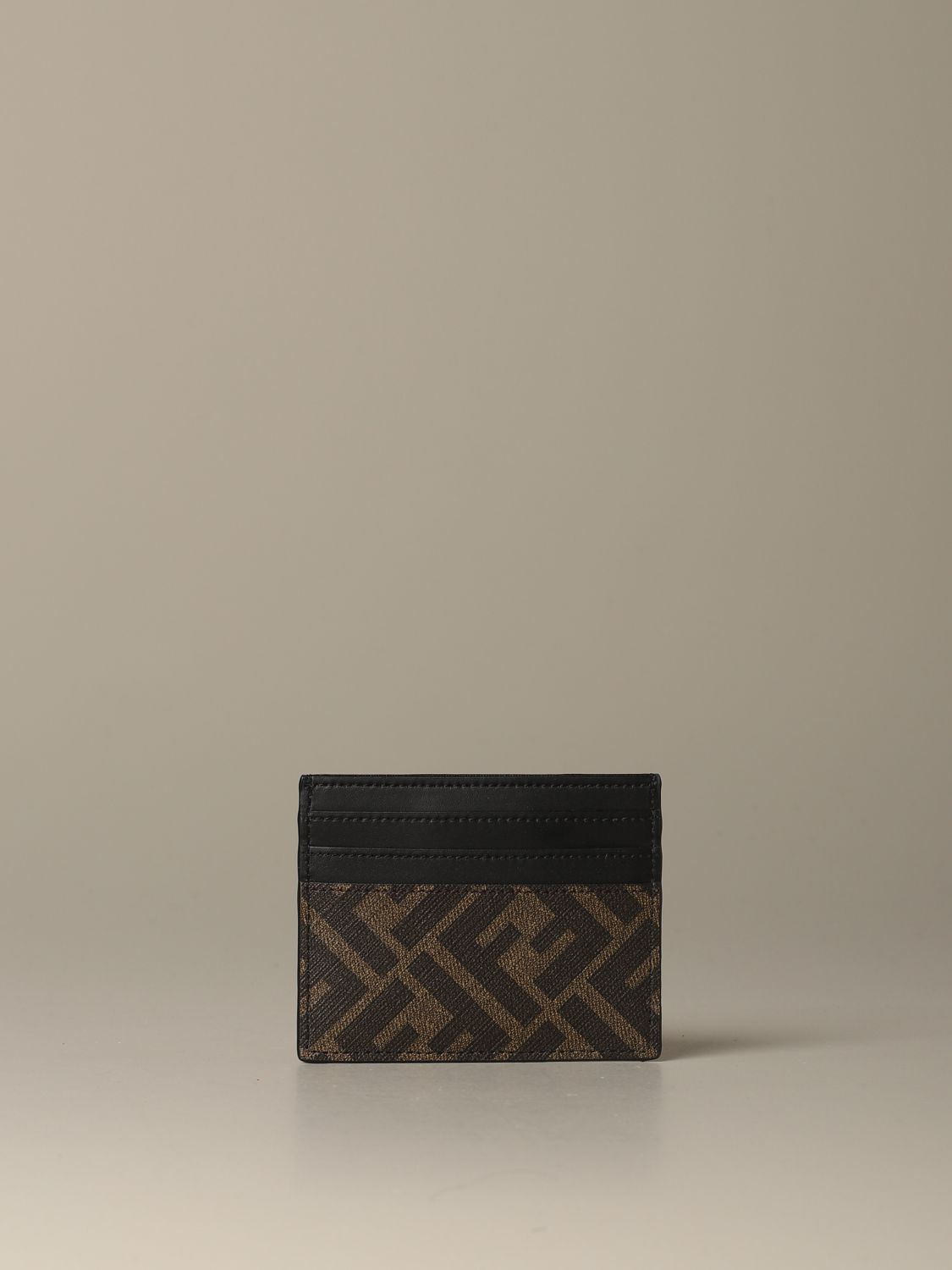 FENDI: credit card holder in leather 
