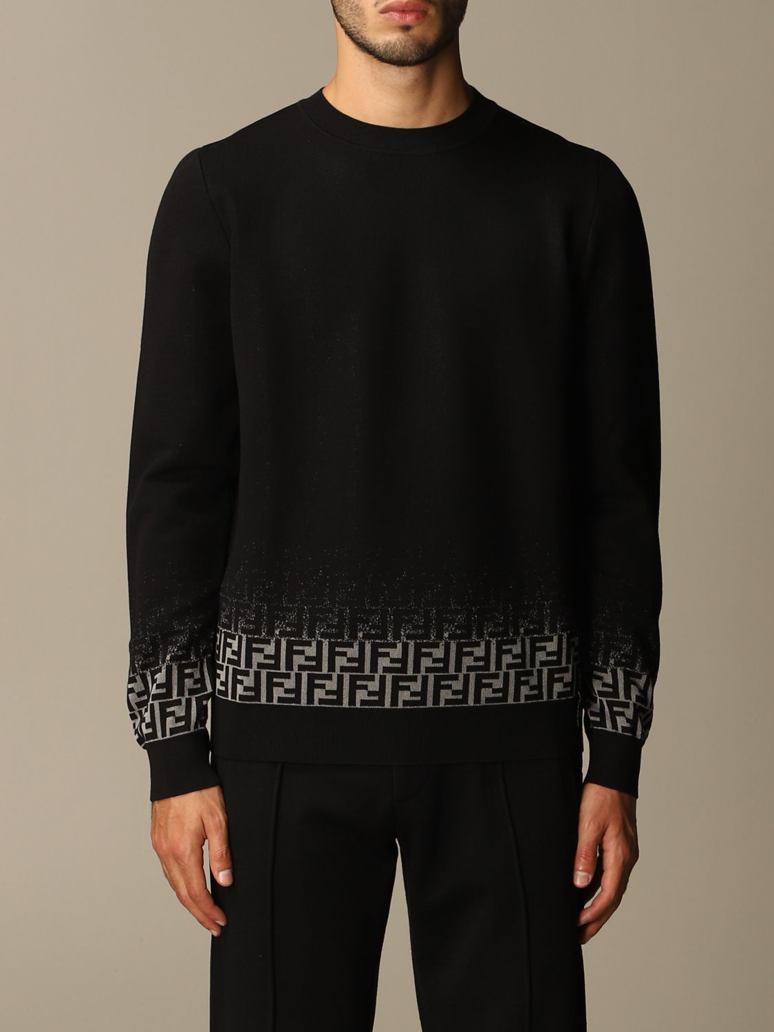 FENDI: wool blend sweater with faded FF 