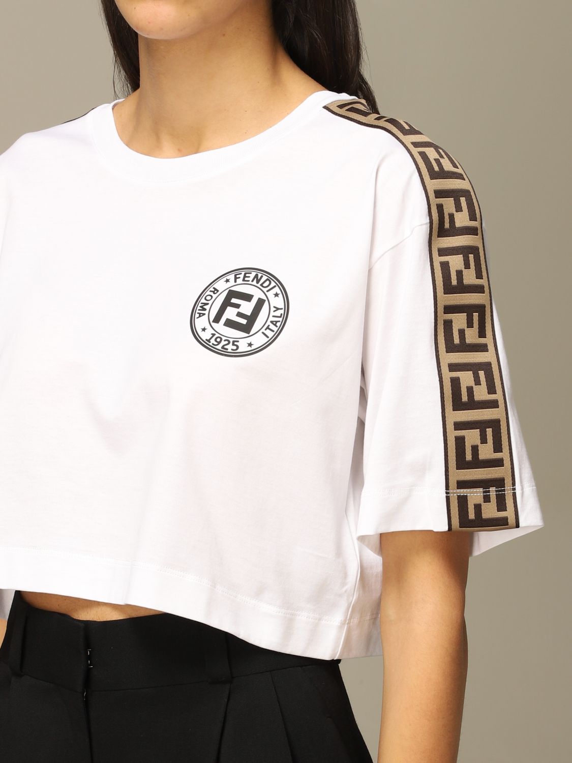 Camiseta para Blanco | Camiseta Fendi FAF114 ADHA en línea en