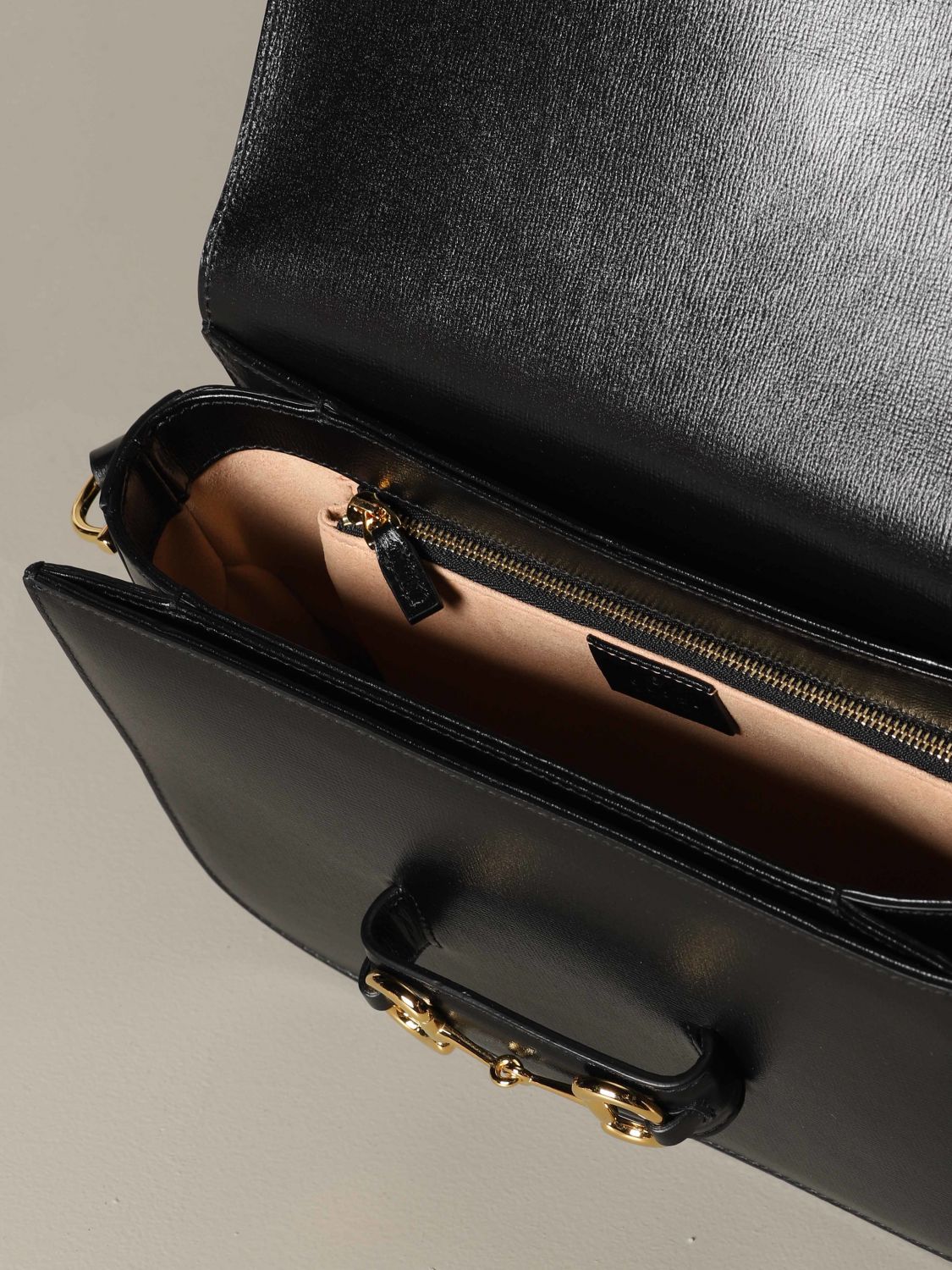 GUCCI: Horsebit 1955 leather bag with horsebit | Shoulder Bag 