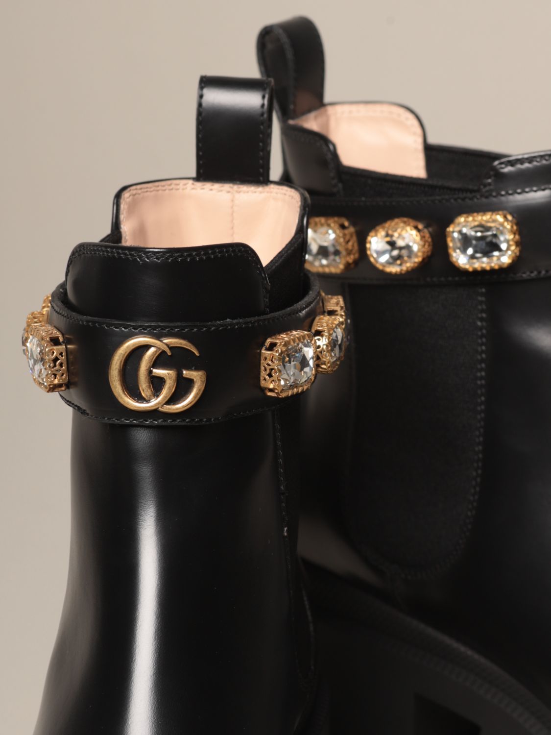 gucci boots with rhinestones