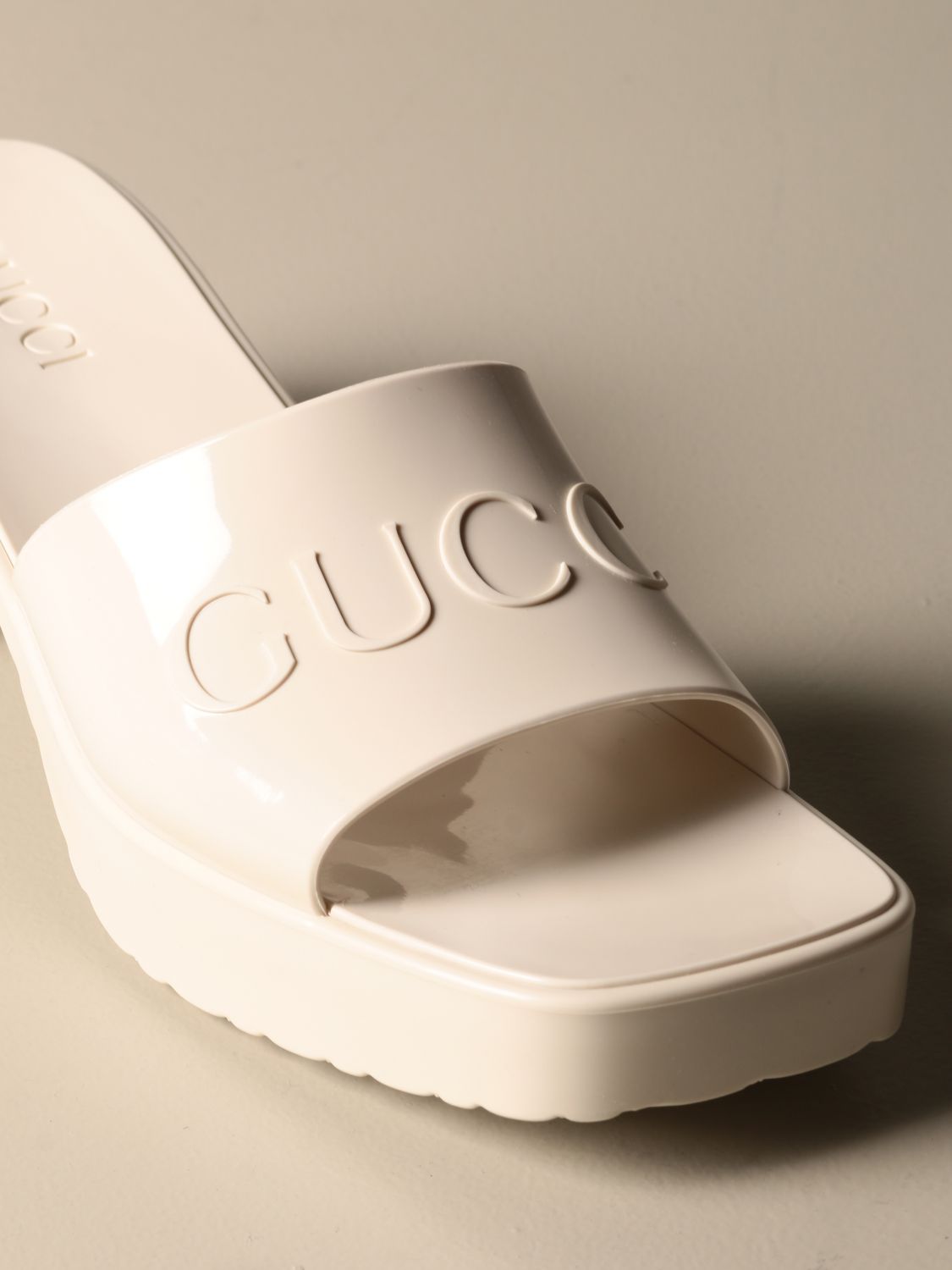 Buy > gucci rubber slide heel > in stock