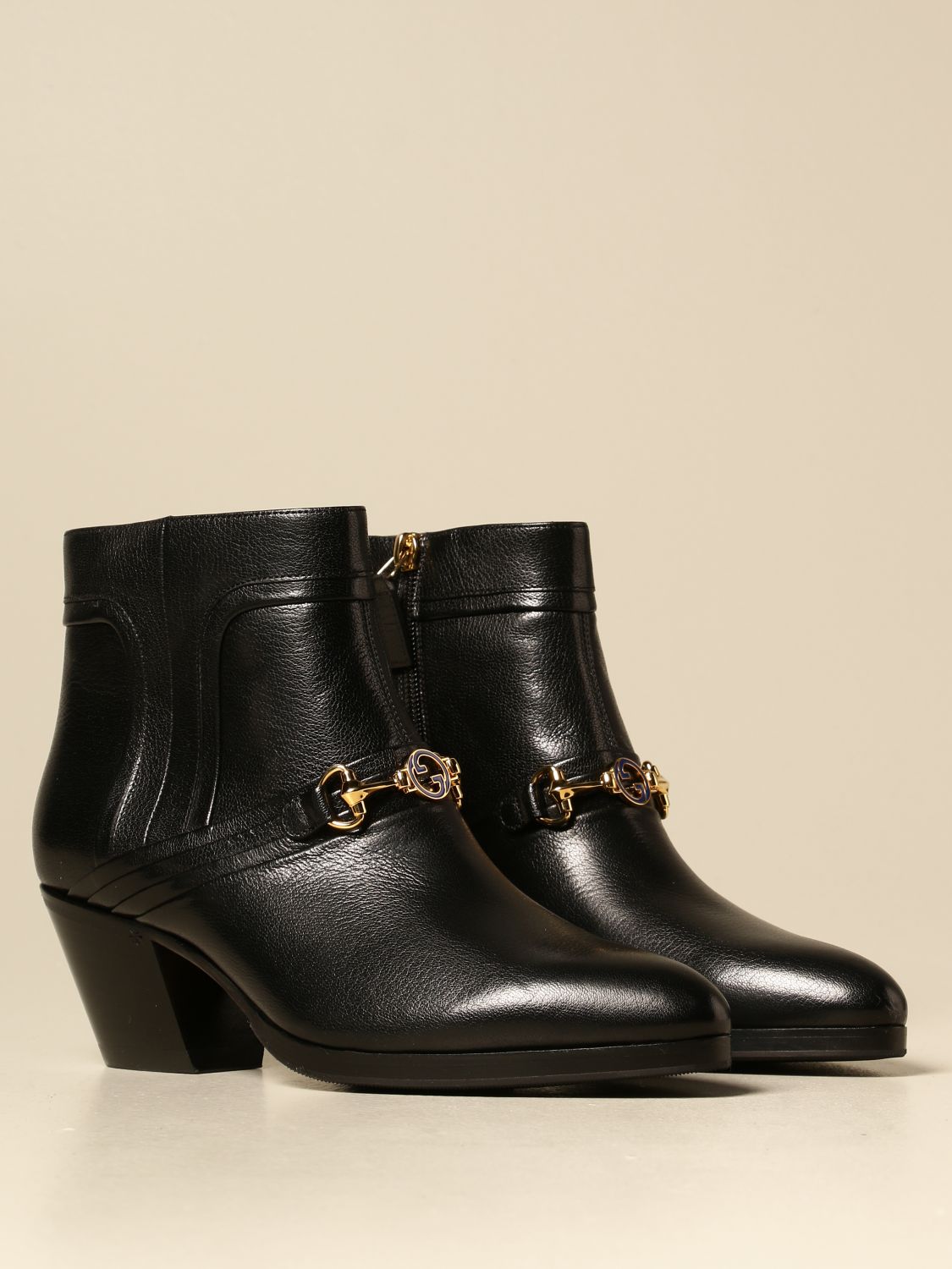 gucci boots with buckle