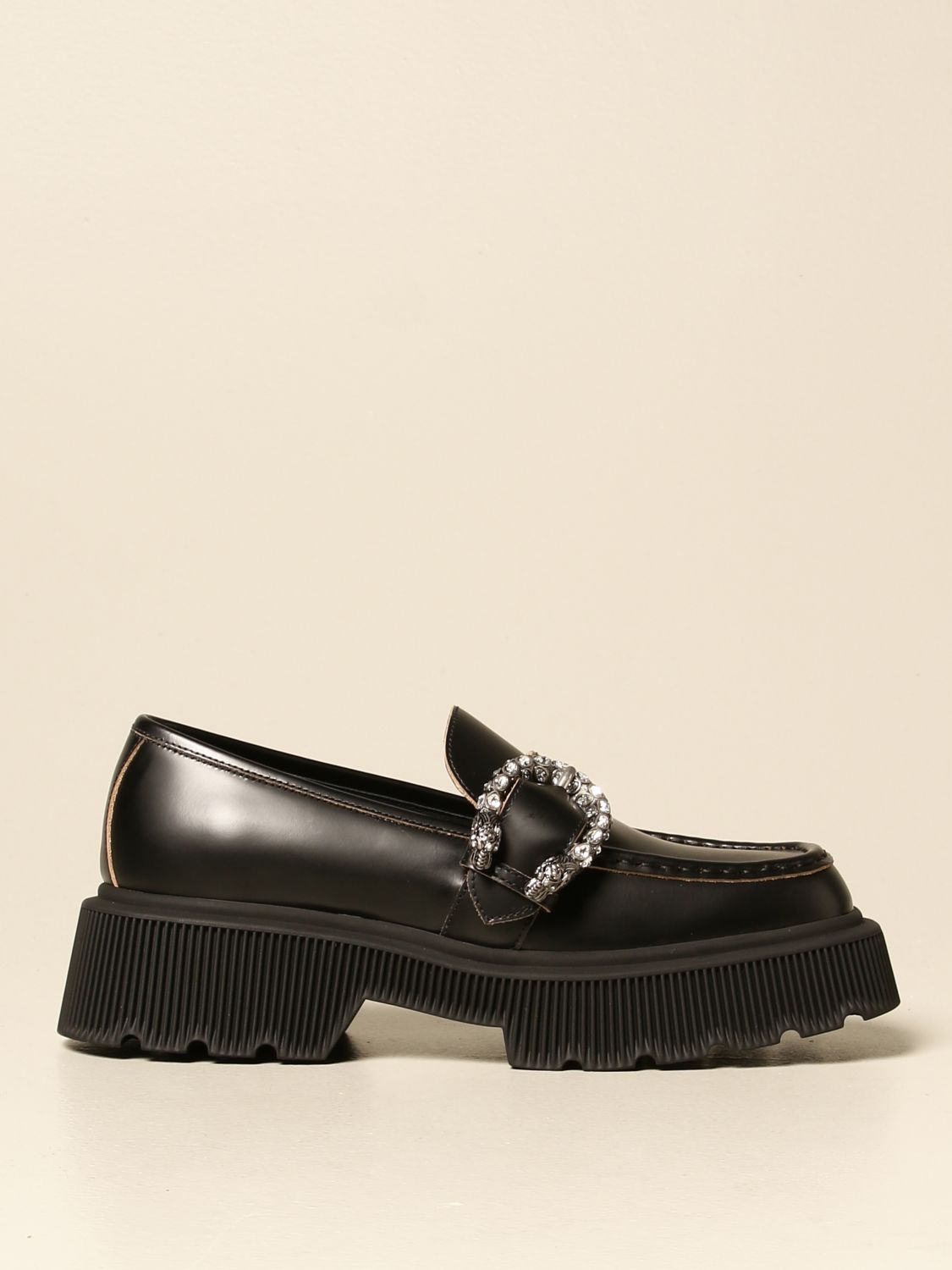black rhinestone loafers