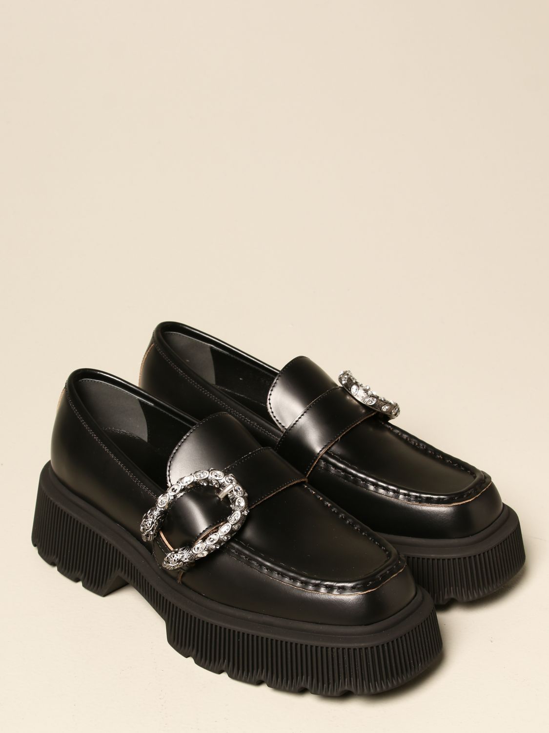 gucci buckle loafers