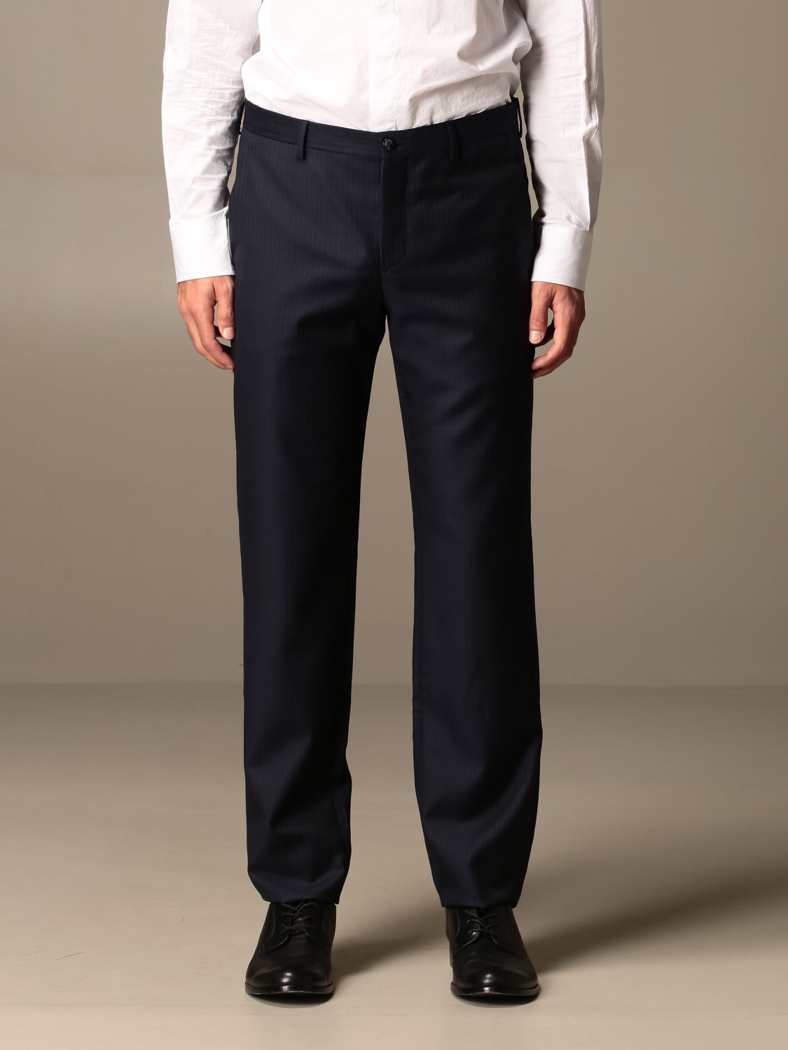 Giorgio Armani Outlet: Soho slim suit in virgin wool - Blue | Giorgio  Armani suit 8WGAV007 T01Z5 online on 