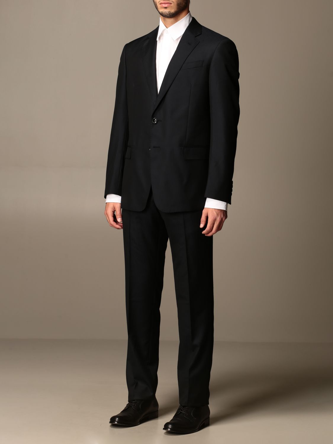 Giorgio Armani Outlet: classic single-breasted suit in virgin wool ...