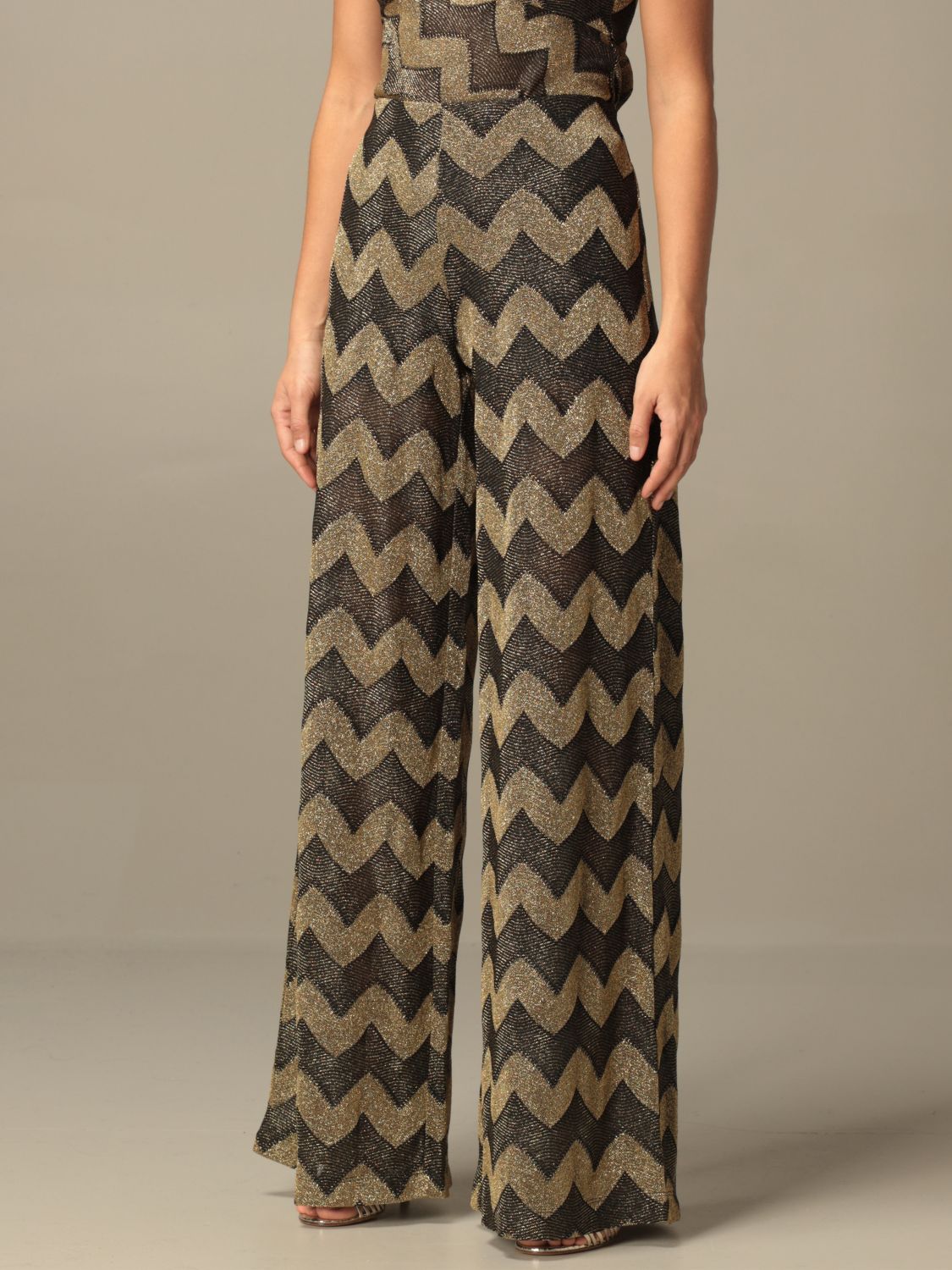 M MISSONI: pants for woman - Black | M pants 2DI00197 online on GIGLIO.COM