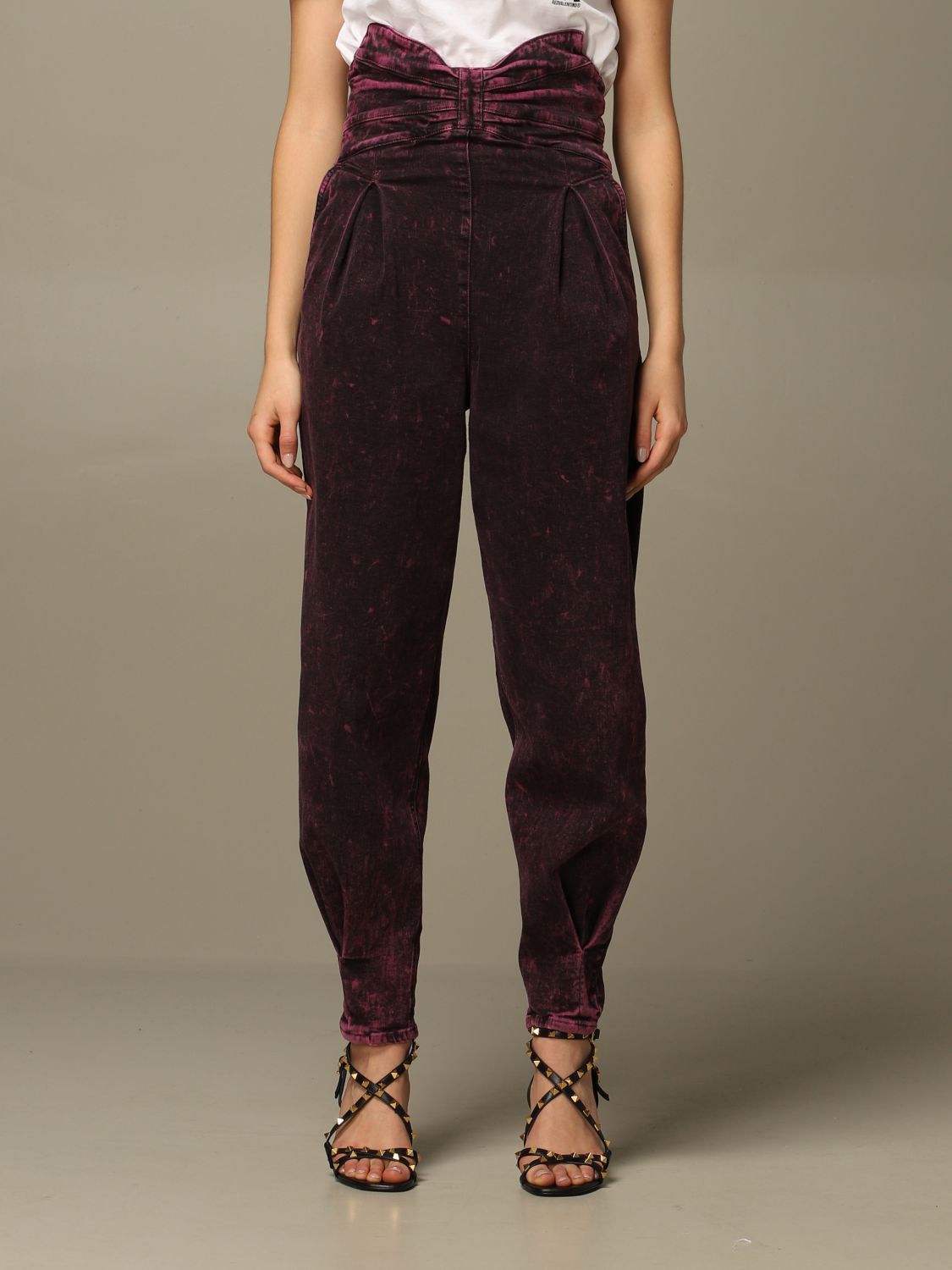 Red Valentino Outlet: Jeans con fiocco arricciato - Rosa | Jeans Red  Valentino UR3DD02U 58V GIGLIO.COM