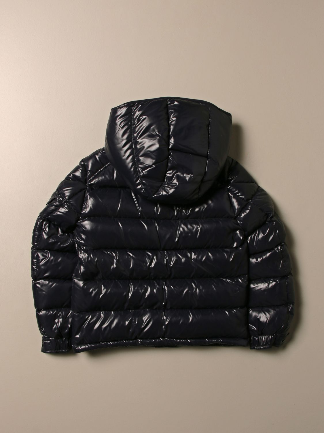 moncler black shiny coat