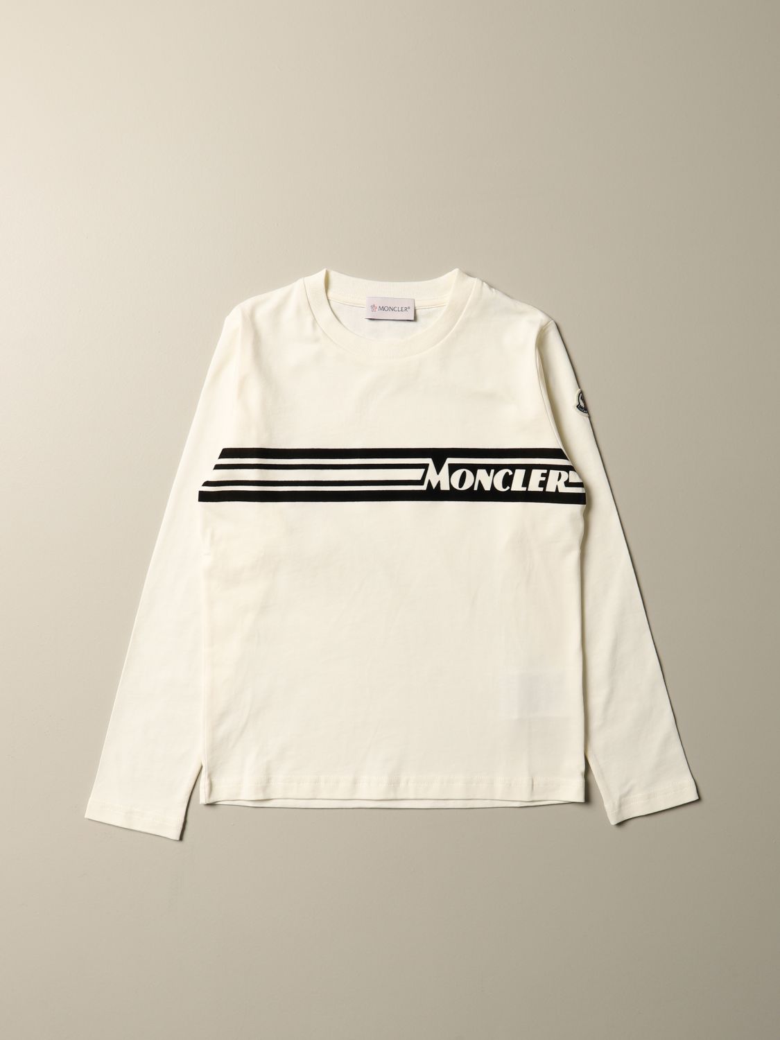 moncler white logo t shirt