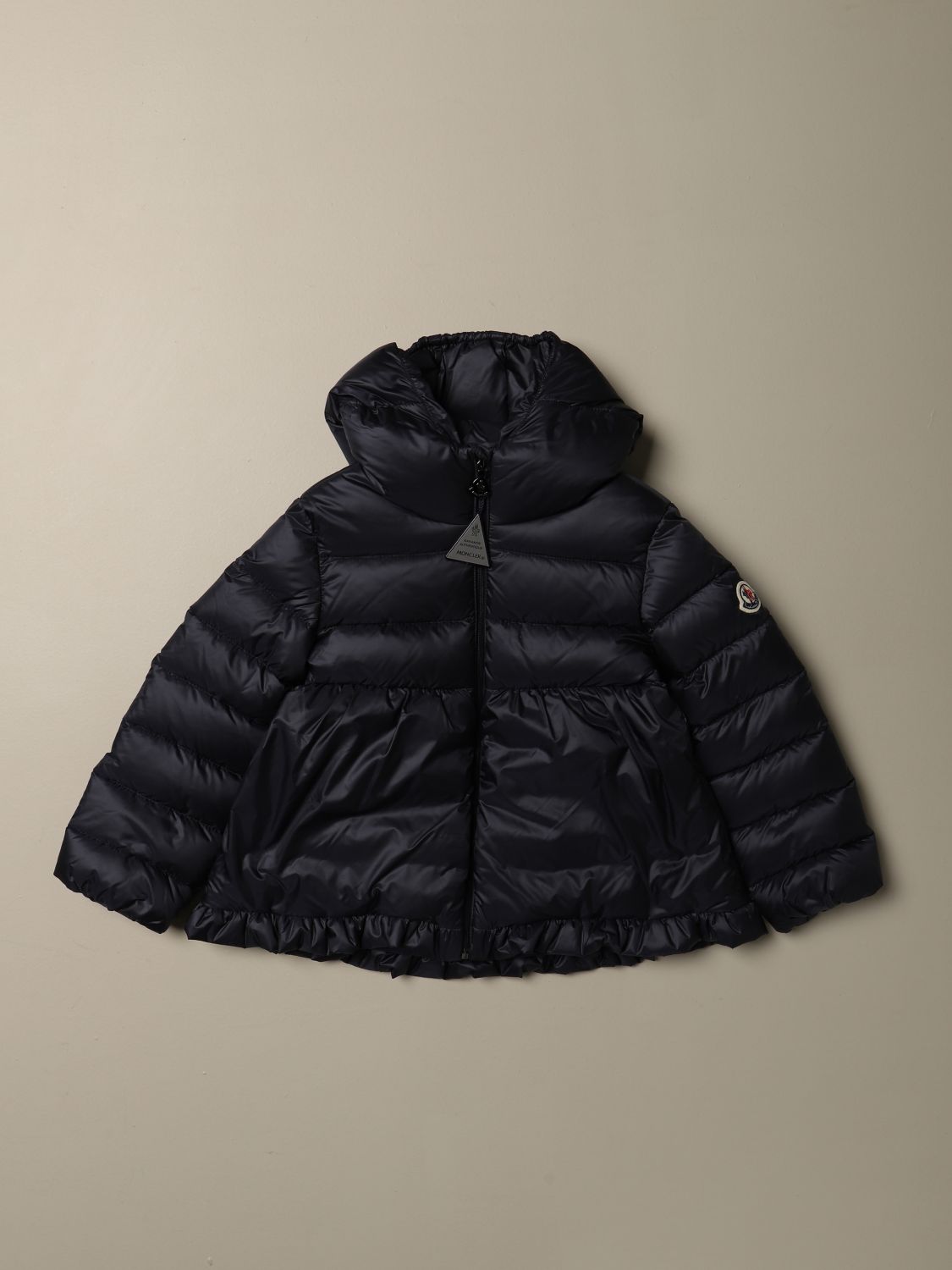 Jacket Moncler: Odile Moncler down jacket in padded nylon with hood blue 1