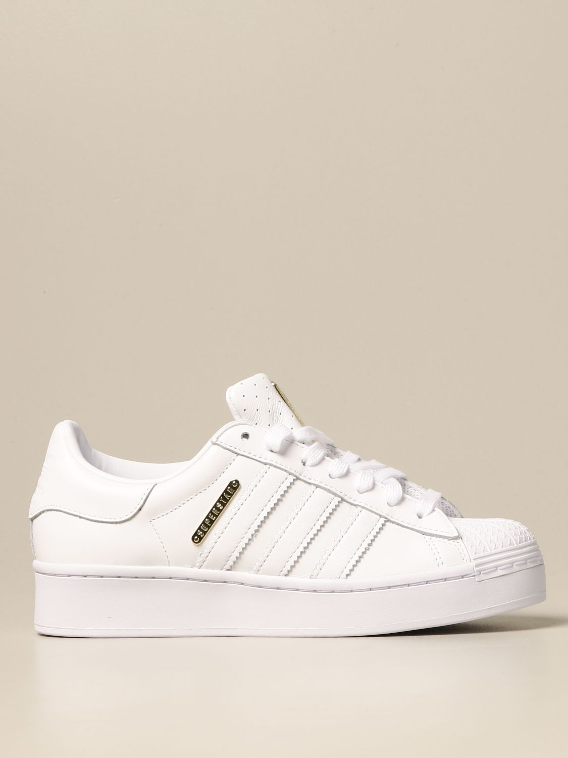 adidas superstar bold leather sneakers