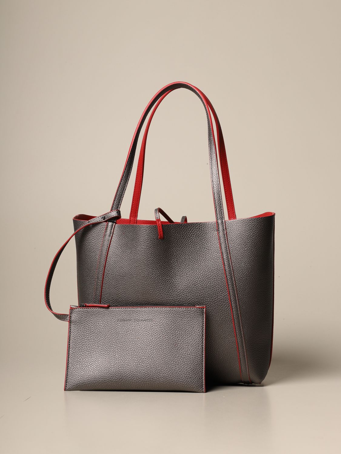 red armani tote bag