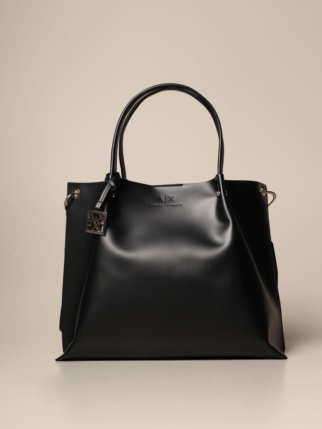 armani exchange black tote bag