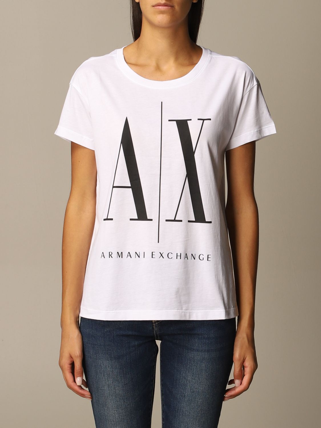 Armani Exchange Outlet: T-shirt women - White | T-Shirt Armani Exchange ...
