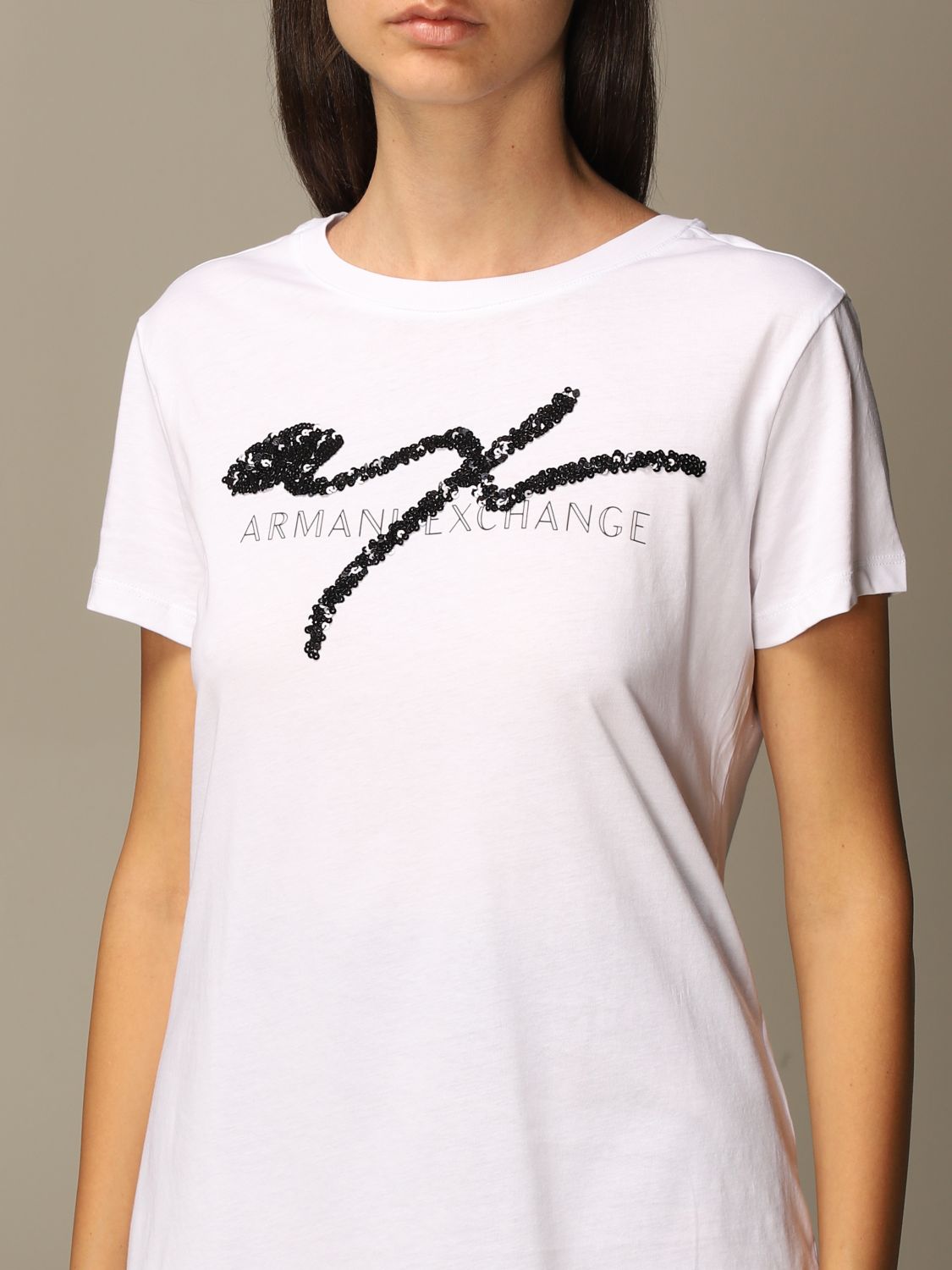 sequin logo t shirt