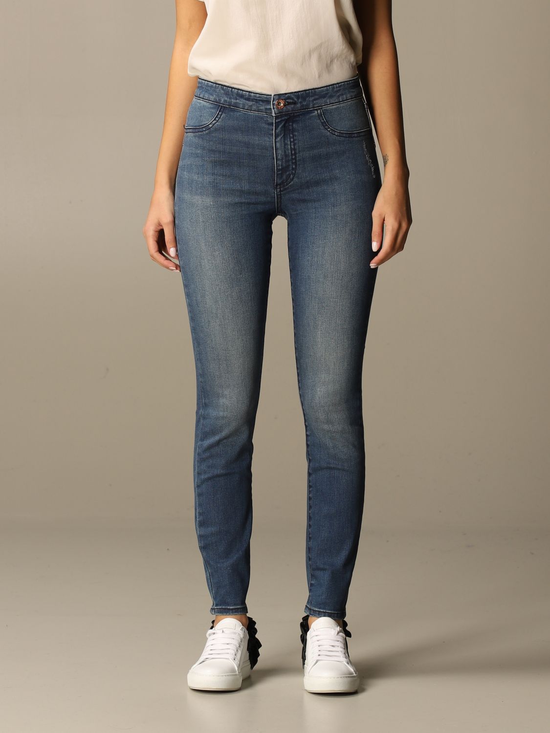 Armani Exchange Outlet: Emporio Armani jeans in stretch used denim | Armani Exchange Women Denim | Jeans Armani Exchange 6HYJ12 Y2RFZ GIGLIO.COM